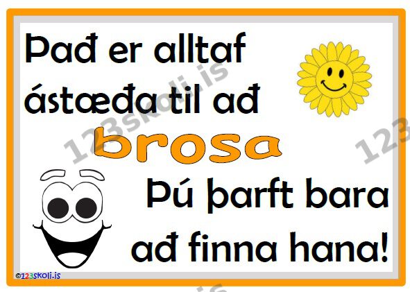 Forskoðunarmynd fyrir Það er alltaf ástæða til að brosa