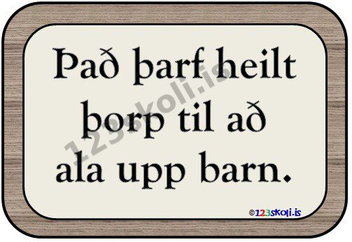 Forskoðunarmynd fyrir Það þarf heilt þorp…