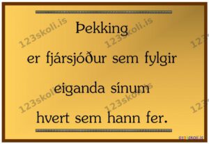 Forskoðunarmynd fyrir Þekking er fjársjóður …