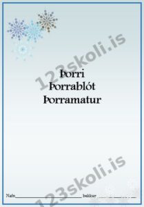 Forskoðunarmynd fyrir Þorrinn – lesskilningsverkefni.