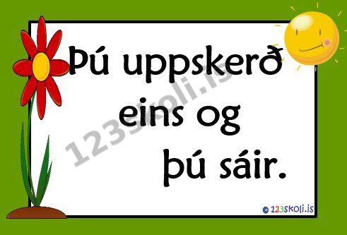 Forskoðunarmynd fyrir Þú uppskerð eins og þú sáir