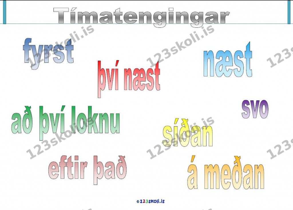 Forskoðunarmynd fyrir Tímatengingar – Samtengingar