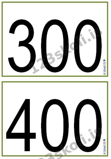 Forskoðunarmynd fyrir Tölurnar 100 – 1000