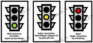 Forskoðunarmynd fyrir Umferðarljósin í skólastofunni – Vinnufriður