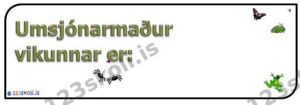 Forskoðunarmynd fyrir Umsjónarmaður vikunnar