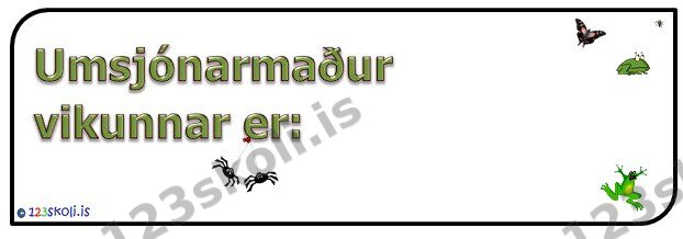 Forskoðunarmynd fyrir Umsjónarmaður vikunnar