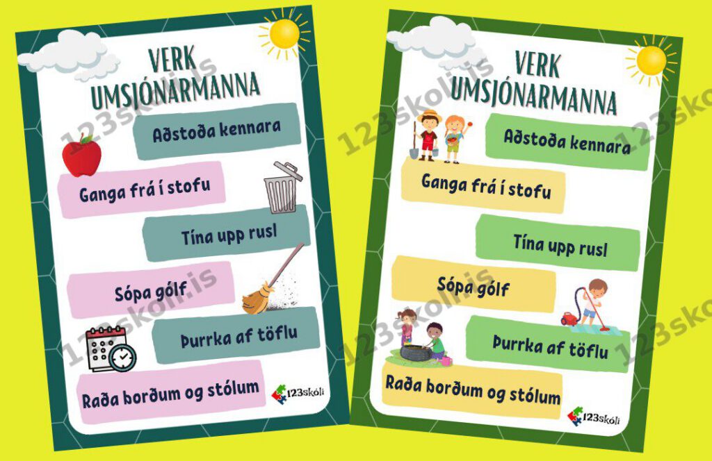 Forskoðunarmynd fyrir Umsjónarmenn- Verklýsing