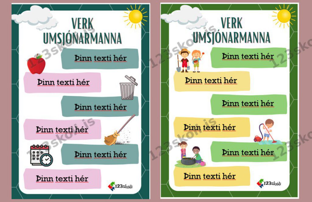 Forskoðunarmynd fyrir Umsjónarmenn – Verkslýsing – Þinn texti