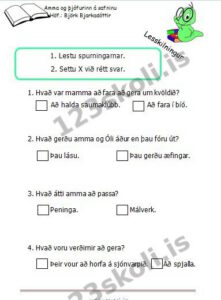 Forskoðunarmynd fyrir Verkefni við bókina Amma og þjófurinn á safninu
