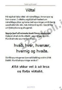 Forskoðunarmynd fyrir Viðtal við námsfélaga – spurnarfornöfn