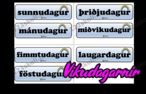 Forskoðunarmynd fyrir Vikudagarnir – Sjónrænt skipulag