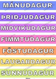 Forskoðunarmynd fyrir Vikudagarnir