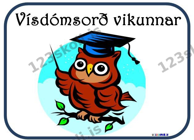 Forskoðunarmynd fyrir Vísdómsorð vikunnar