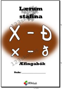 Forskoðunarmynd fyrir X – Ð   Stafainnlögn / Æfingabók
